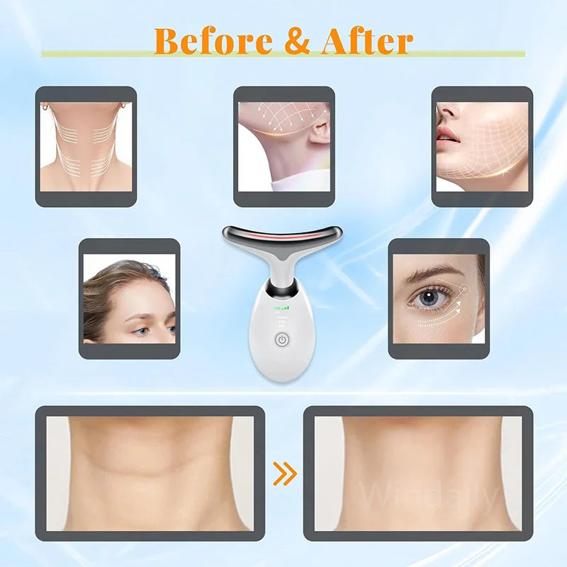 Masseur Facial Anti-rides, 7 couleurs, dispositif de beauté du cou, raffermissement de la peau, dispositif de levage du visage, réduit le Double menton, outil de soins de la peau
