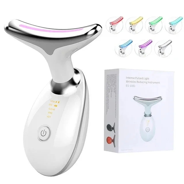 Masseur Facial Anti-rides, 7 couleurs, dispositif de beauté du cou, raffermissement de la peau, dispositif de levage du visage, réduit le Double menton, outil de soins de la peau