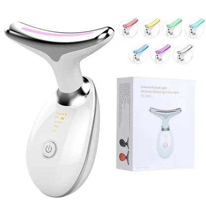 Masseur Facial Anti-rides, 7 couleurs, dispositif de beauté du cou, raffermissement de la peau, dispositif de levage du visage, réduit le Double menton, outil de soins de la peau