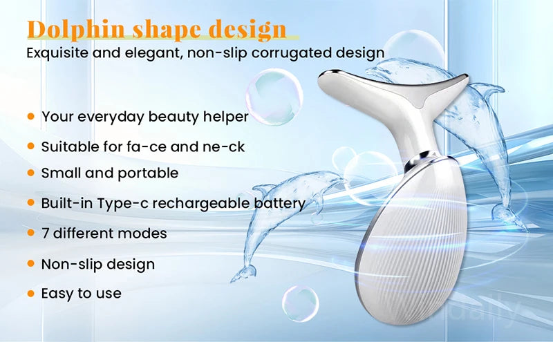 Masseur Facial Anti-rides, 7 couleurs, dispositif de beauté du cou, raffermissement de la peau, dispositif de levage du visage, réduit le Double menton, outil de soins de la peau