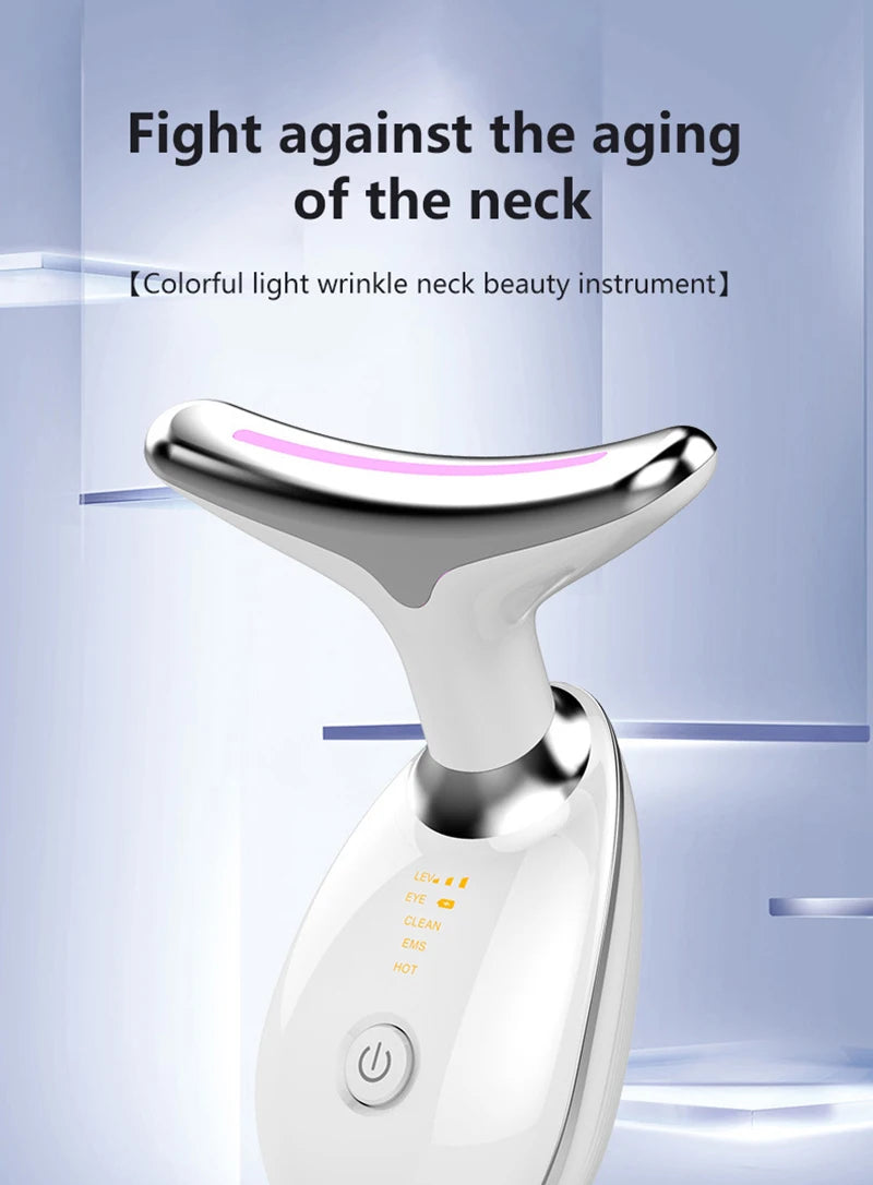 Masseur Facial Anti-rides, 7 couleurs, dispositif de beauté du cou, raffermissement de la peau, dispositif de levage du visage, réduit le Double menton, outil de soins de la peau